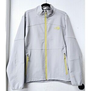 THE NORTHERN FACE Light Gray Bright Yellow Windwall Men Jacket (XL) NWOT